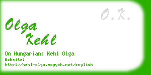 olga kehl business card